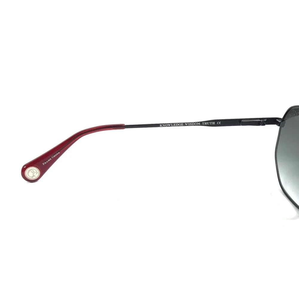 Roberto Graham Sunglasses GIBSON BLK Black Aviator Frame w/ Gray Gradient Lenses